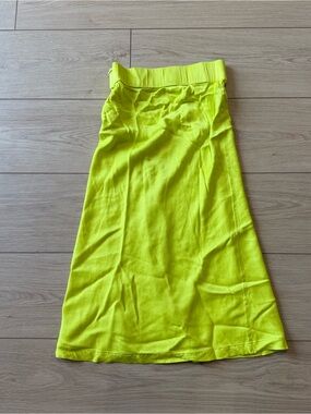Zara Neon Yellow Maxi Skirt